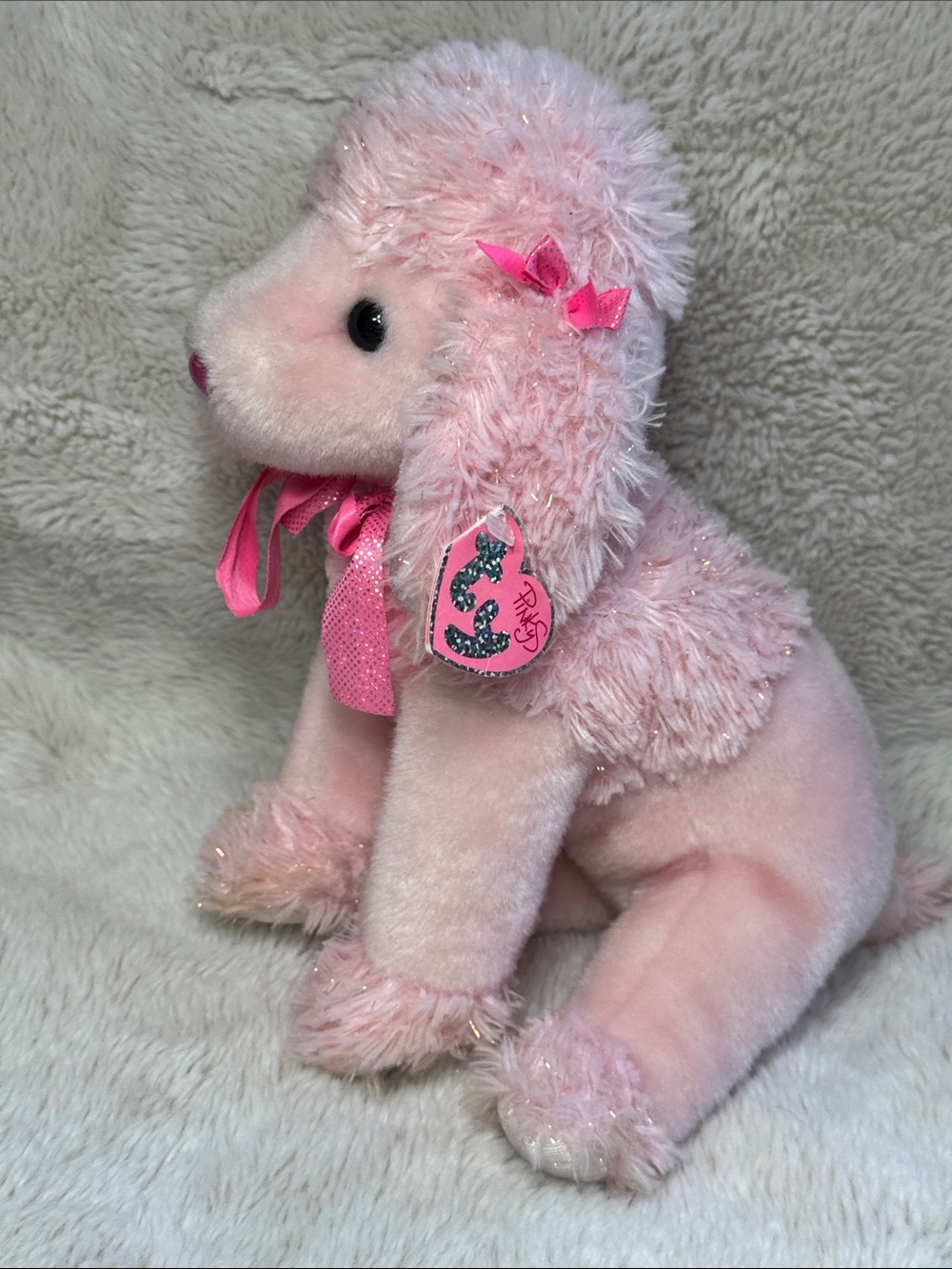 TY Pinkys Pinky Poo the Poodle Large Beanie Buddy